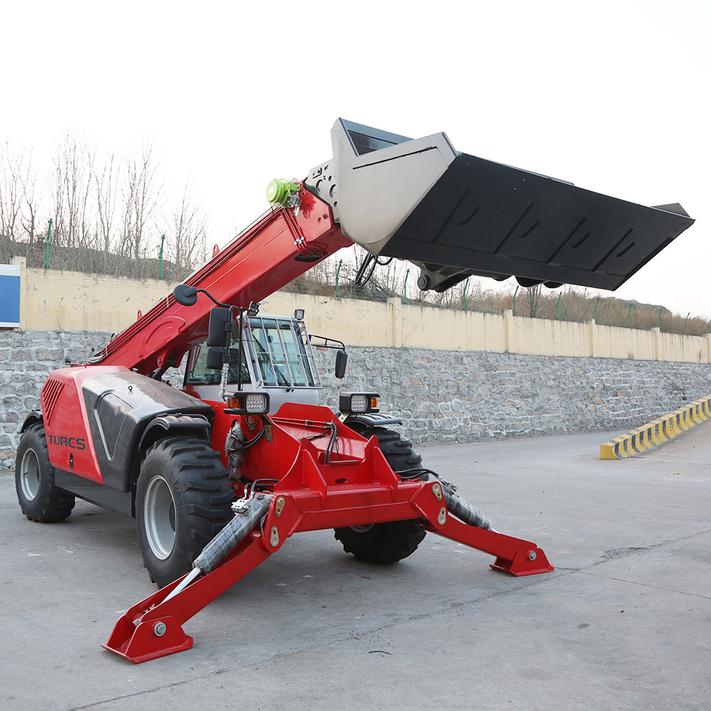 Tures rotating 4ton forklift telehandler telescopic loader handler for sale