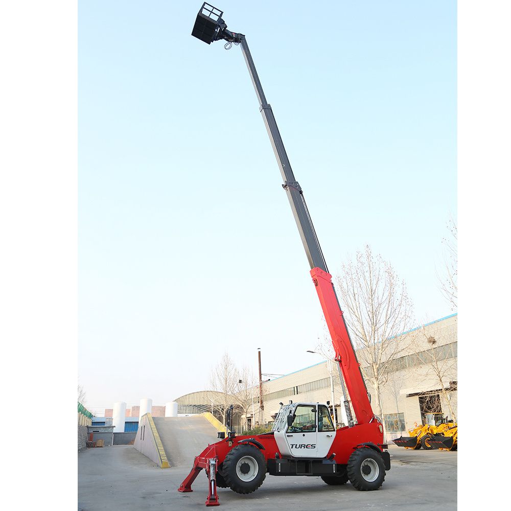 Tures rotating 4ton forklift telehandler telescopic loader handler for sale