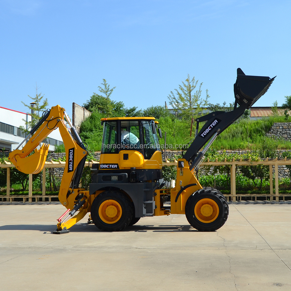 Heracles 4 wheel drive atv tractor backhoe loader for sale