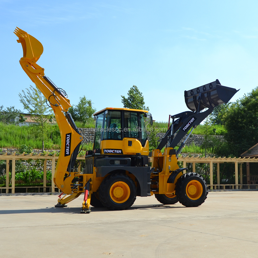 Heracles 4 wheel drive atv tractor backhoe loader for sale