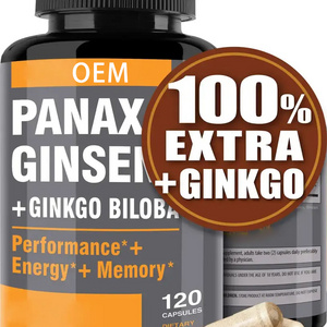 Factory Direct Sales OEM Men and Women Improve Memory & Concentration ginkgo biloba panax ginseng capsules