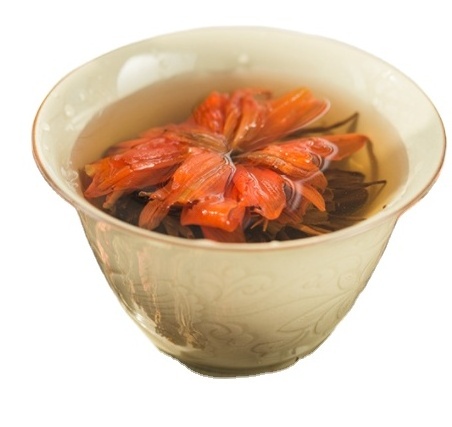 Premium beautiful Pagoda dianhong black tea shape Yunnan dian hong black tea with lily flowers