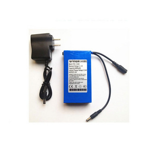 Rechargeable New 12V 3000mAh lithium li-ion 12V 3Ah camera camera lipo battery + 12.6V 1A charger eu / us plug