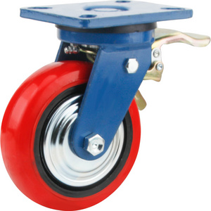 Polyurethane 4" C610 Heavy Duty Castor High Quality Castor With PU On Tricycle Cheap HERDAR OEM Made In Vietnam Manufacturer