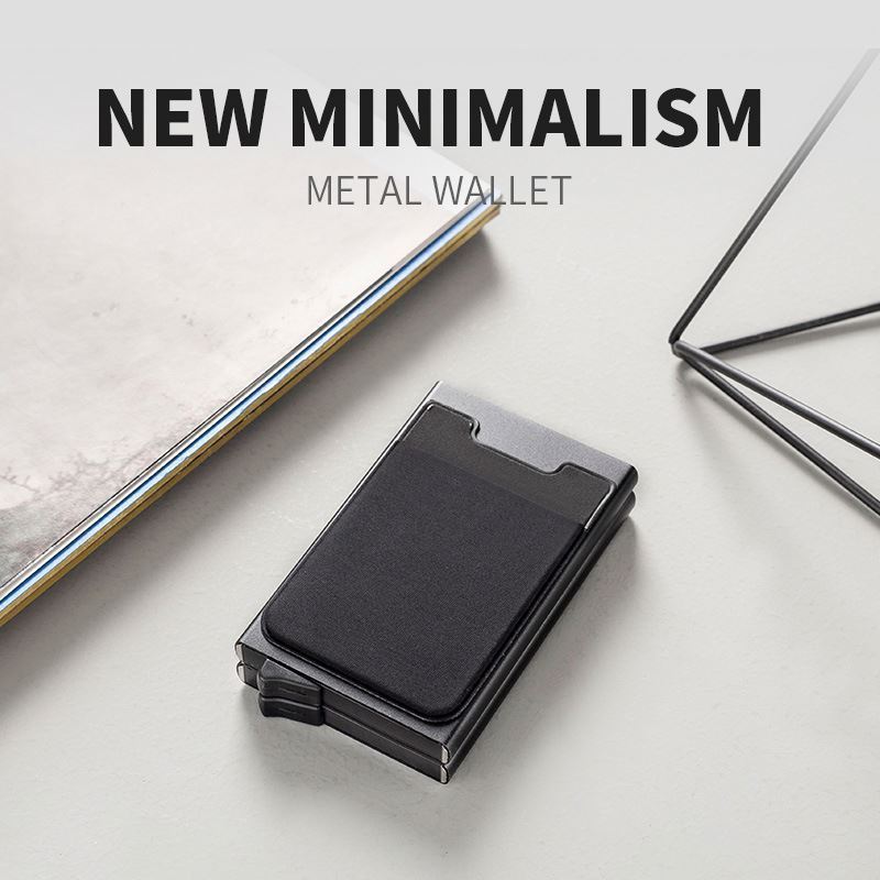 Business Gift Credit Lash Case Metal Money Luxury Minimalist Men ID Wholesale Custom Wallet Stainless Steel Business Card Holder