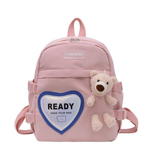 Cartoon Bear Canvas School Bags Children Backpacks Kindergarten Animal Kids Backpack Children School Backpack for Girls Boy Bag