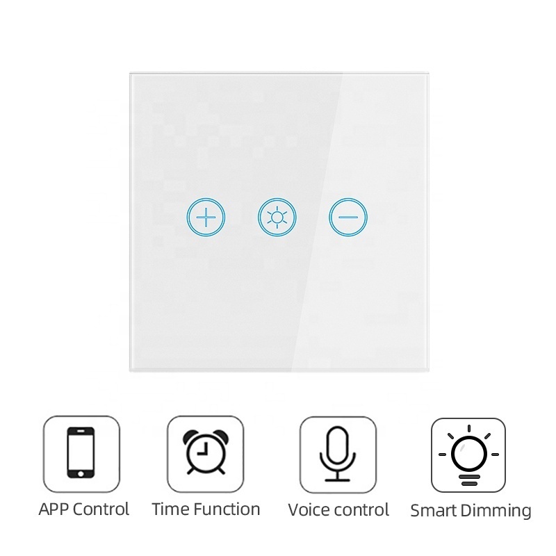 WIFI Smart touch dimmer switch for hotel or home LED light up/down wired zigbee switch dimmer