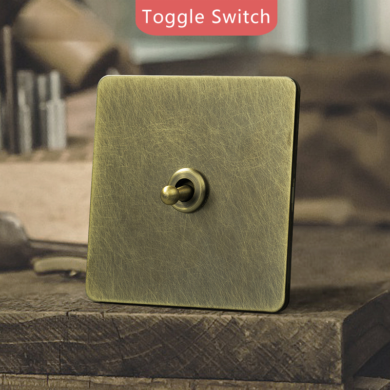 Factory Customization UK brass toggle Switches and Wall+ sockets for homes modular light USB gang cover electric dimmer