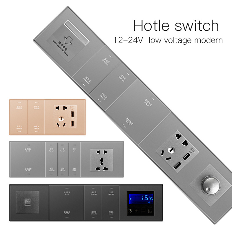 5 pin auto electrical zigbee wireless dimmer light switch remote control switch with tuya touch screen smart wall socket