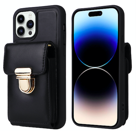 For iPhone 15 14 11 12 Pro Max Wrist Strap Stand Cover Card slot PU Leather Holder 14 Mobile Cell Phone Case wallet case