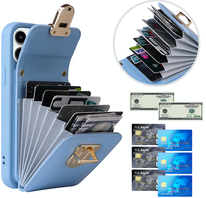 For iPhone 15 14 11 12 Pro Max Wrist Strap Stand Cover Card slot PU Leather Holder 14 Mobile Cell Phone Case wallet case