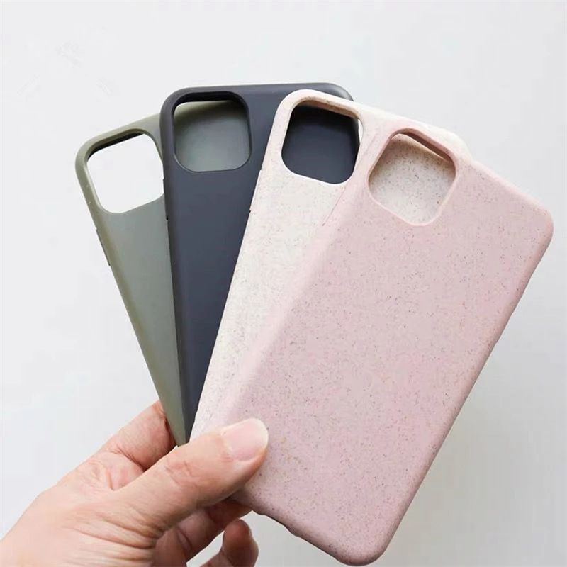 100% eco-friendly rubber wheat Straw Cigarette for Iphone Case Bio Degradable Phone Cover For IPhone 13 14 pro max