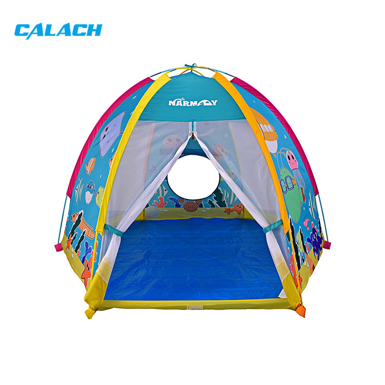 Kids playing tent 1-2 person sea animals prints camping tent indoor outdoor tent for children