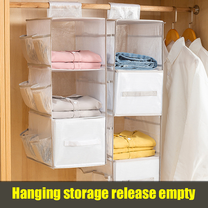 Custom Plastic Clothes Organizer Foldable Hanging Clothing Storage Bag Shoe Organizer