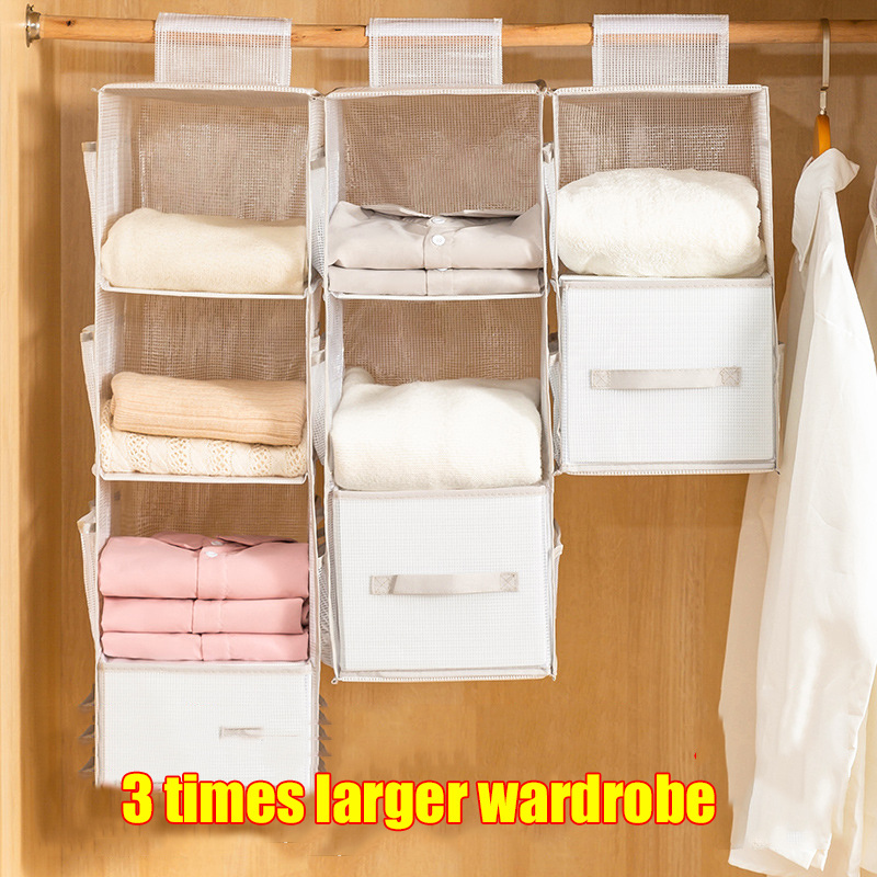 Custom Plastic Clothes Organizer Foldable Hanging Clothing Storage Bag Shoe Organizer