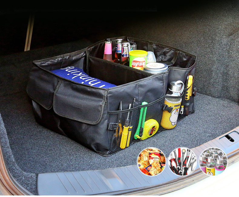 Wholesale folding Waterproof Washable Car Boot Storage Bag Heavy Duty Car Trunk Organizer