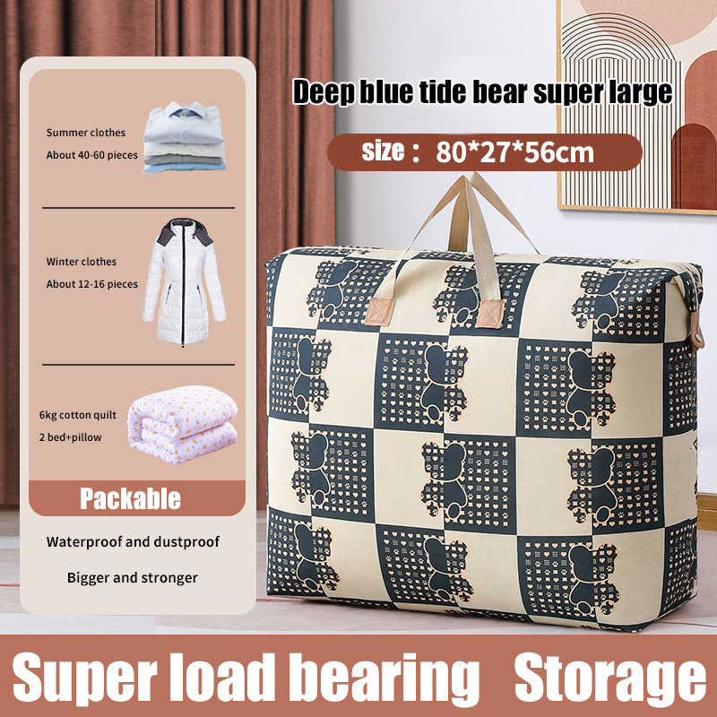 Heavy Duty Large Capacity Clothes Blankets Organizer Storage Bag Moving Bag