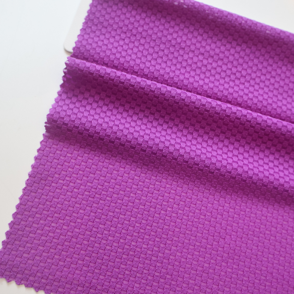 Custom Square Mesh Stretch Dyed Fabric 92 Polyester 8 Spandex Clothing Fabrics