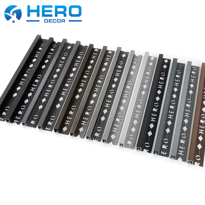 10mm decorative brushed ceramic metal 304 316 stainless steel tile edge trim