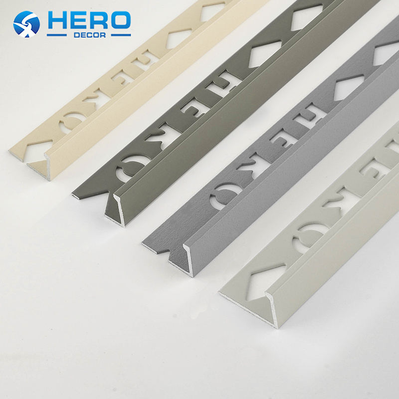 Tile Trims Factory Customized Floor Metal Border Strip L Shape  Aluminum Corner Tile Edge Trim for Wall