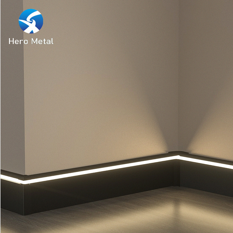 New Fashion Home Decoration led Skirting Aluminum Decorative Trim Profile LED Skirting Board with Led Light