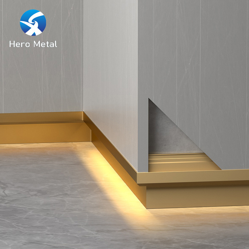 New Fashion Home Decoration led Skirting Aluminum Decorative Trim Profile LED Skirting Board with Led Light