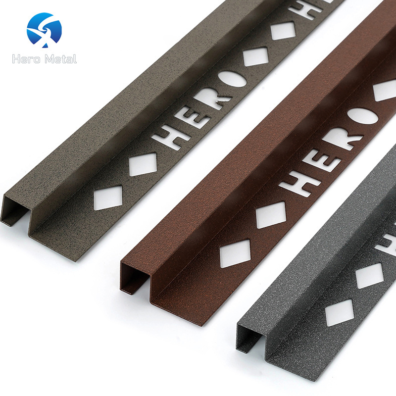 10mm decorative brushed ceramic metal 304 316 stainless steel tile edge trim