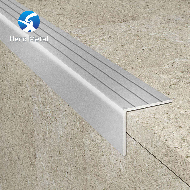 14mm non slip metal step edge trim aluminum profile stair nosing