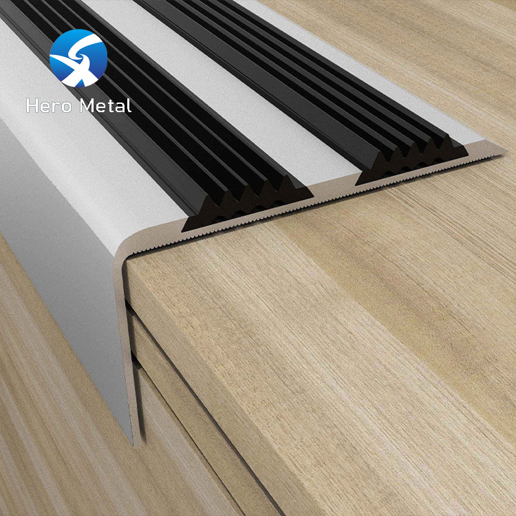 14mm non slip metal step edge trim aluminum profile stair nosing