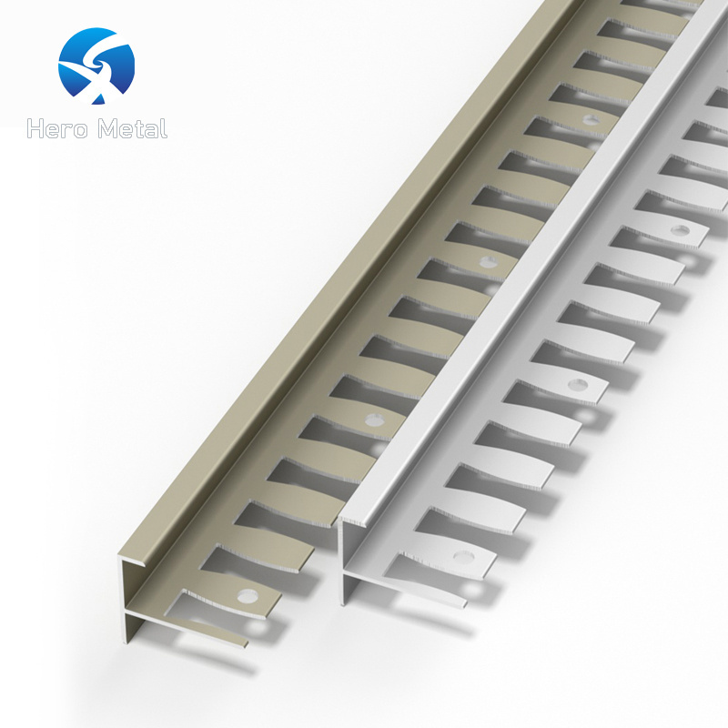 Customized Floor Cover Molding Banding Hero Metal Tile Trim Fluted Panel Corner Profiles For Waterproof  triangle shape Strips