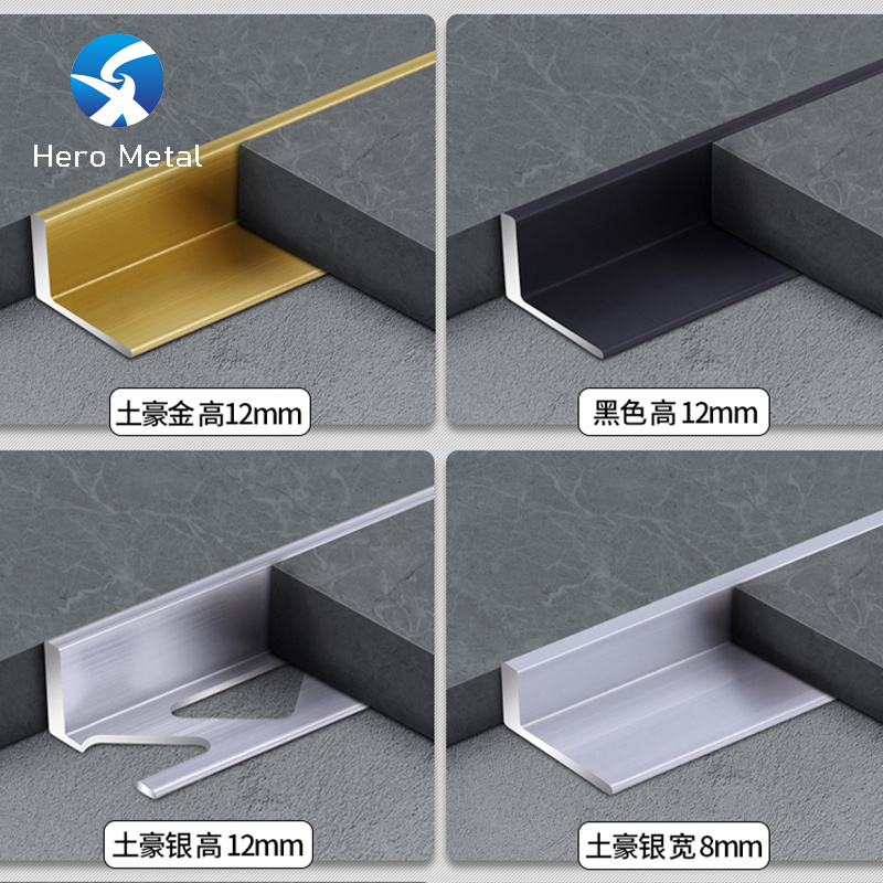 aluminium strip herringbone tile outside corner edge metal trim for pool