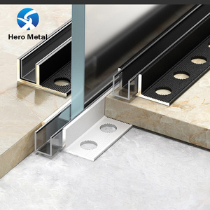 Customized Shower Wall Profiles For Fixing F Channel 304 Stainless Steel Tile Edging Trim For Bathroom Decoration