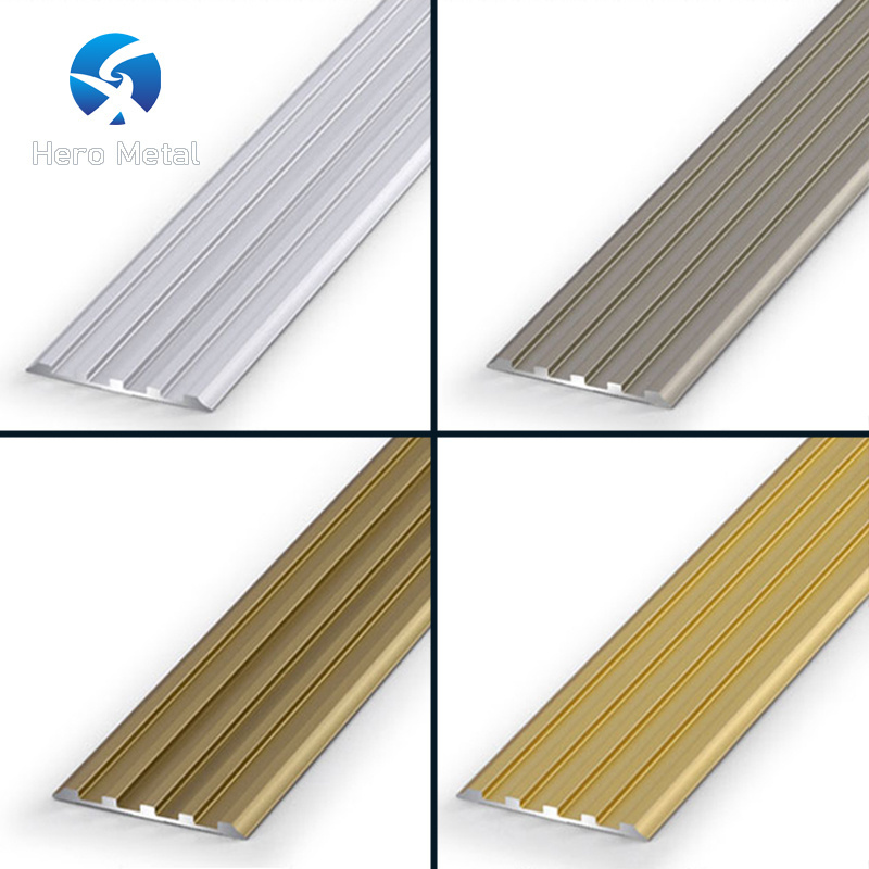 2023 Decor Polished Aluminium Alloy To Marble Black Bullnose Edging Joint Trim Tile Stair nosing