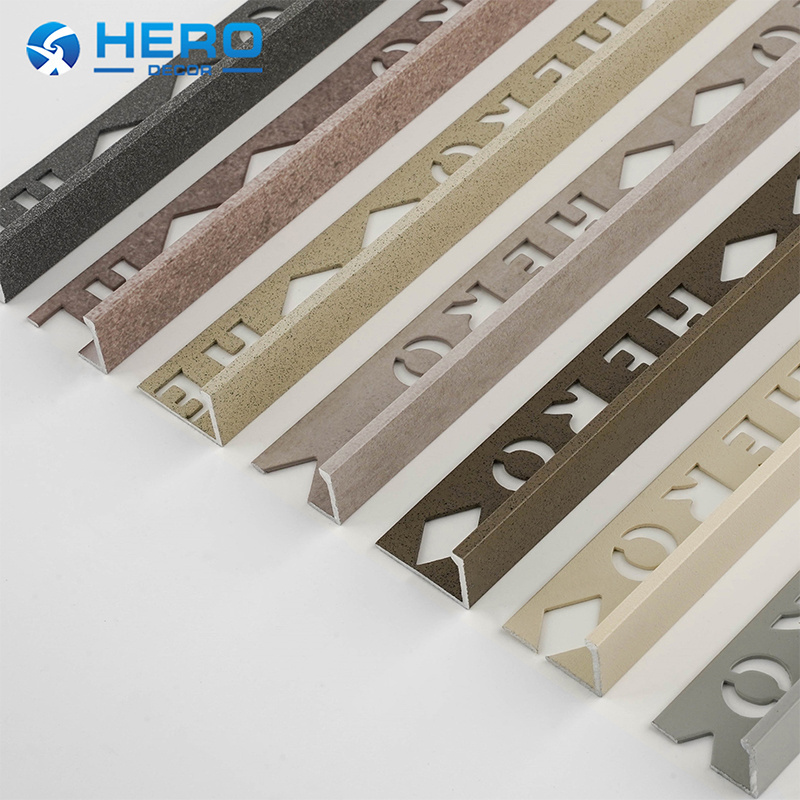 Tile Trims Factory Customized Floor Metal Border Strip L Shape  Aluminum Corner Tile Edge Trim for Wall