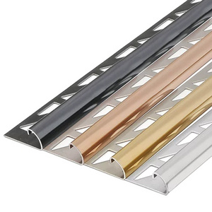 aluminum Background Profiles Fluted Panel Include ceramic Corner Trim Stainless Steel round shape Edge strip