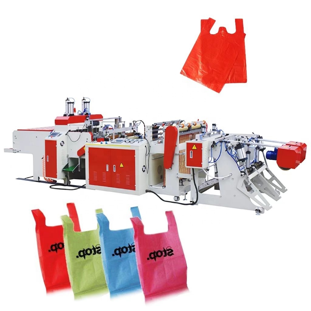 Nylon Plastic Bags Machine Making Automatic Polypropylene T-shirtBags Making Machine Plastic Bag Production Line Plastic Machine