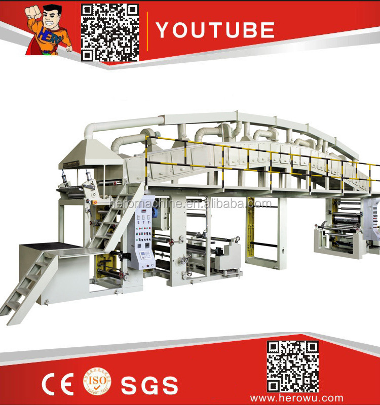 HERO BRAND High Speed Wallpaper PET PVC BOPP Hot Melt Self Adhesive Tape Paper Coating Machine