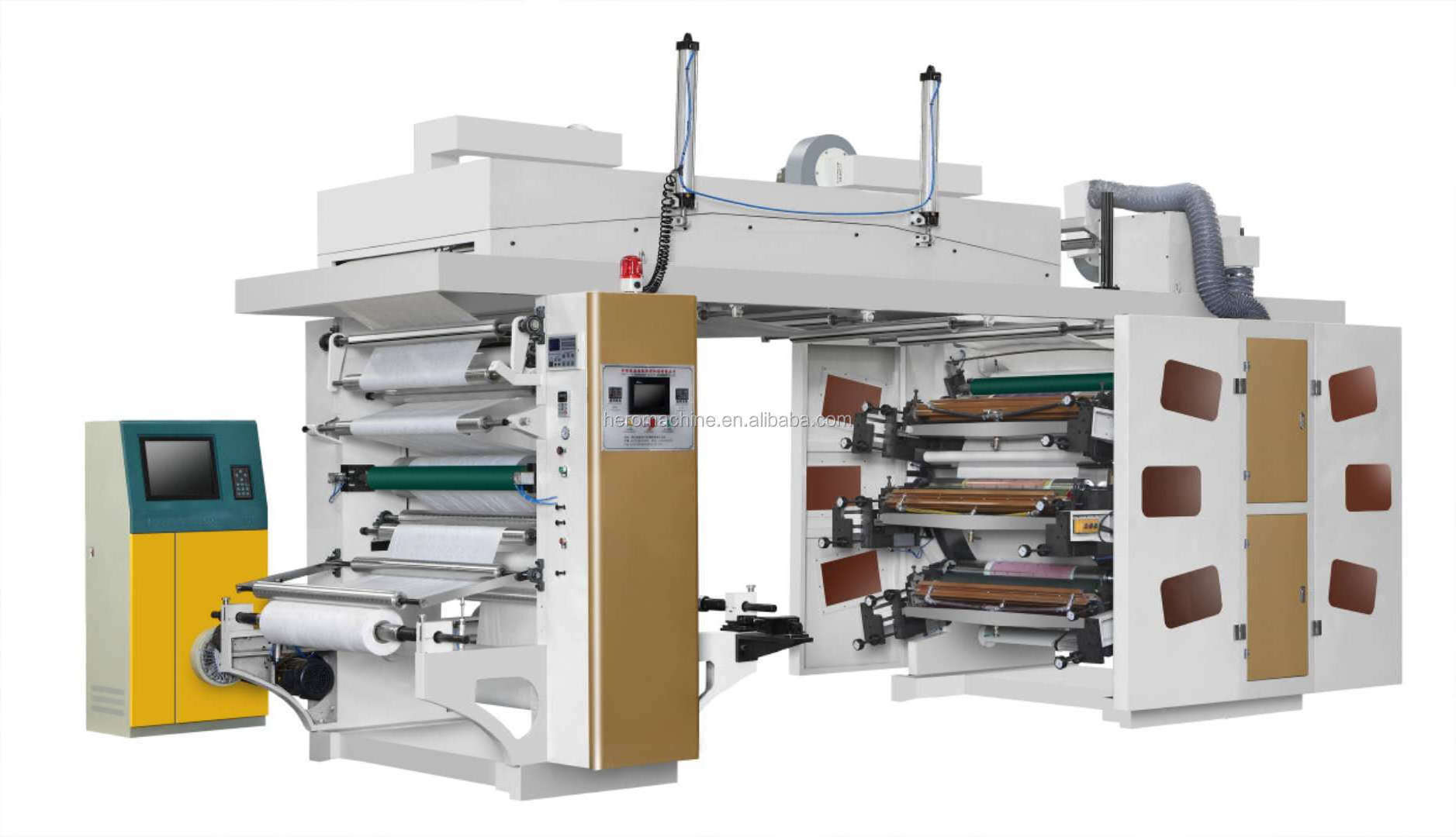 flexo pp woven bag plate non woven Kraft paper mylar bags 2 colors printer flexo printing machine