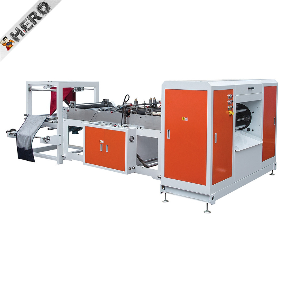 Sealing Mesh Net Packaging Patch Rice Roll Garbage Plastic Handle Bag Making Machine with Tape System