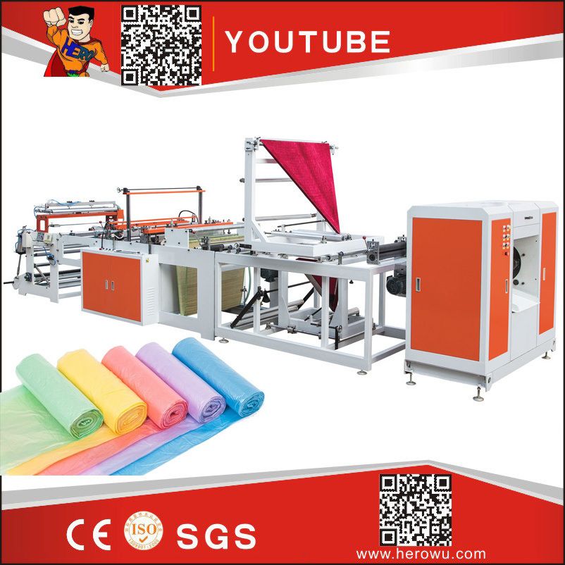 Fully Automatic Non Woven Bag Making Machine Shopping Bag Plastic T Shirt Bag Two-line Making Machinery PE Food Packaging