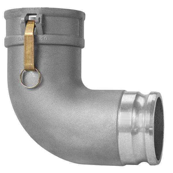 Aluminium camlock Type DA 90 Degree Elbow Adapter x Coupler