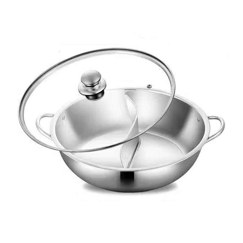 Kitchen Cooking Chinese Induction Hotpot Induction Cooker Chinese Pan 34 cm 304 Stainless Steel Double Flavor Hot Pot