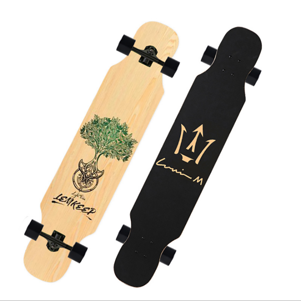 High Quality Adult Skateboard Canadian Maple Custom Fish Skate Cutting Board 4 Wheel Wooden Longboard Skateboard