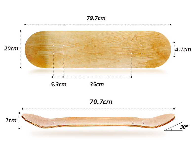 ARDEA AR8502 cheap 31*8inch Chinese Maple Blank art Skate Board 7 layers wood Custom Skateboard Deck