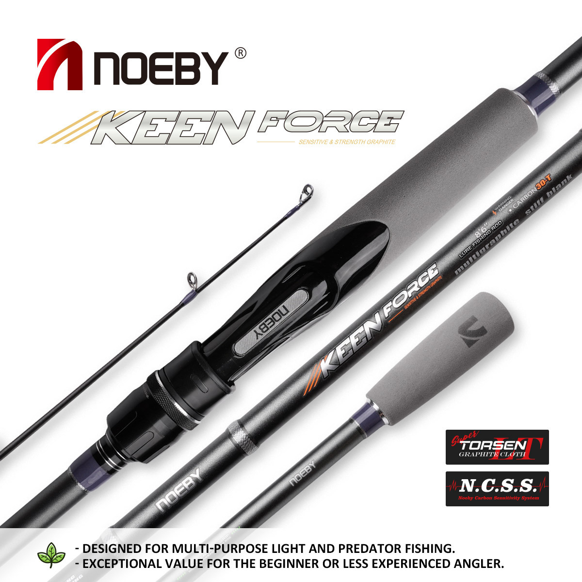 Noeby Keen Force 76ML Multi-Purpose Light Fishing Rod Casting Rods Hard Shore Fishing Cane Full Carton for Trout Seabass