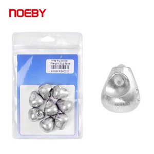 Noeby 14g 21g 28g Split Sliding Bullet Lead Fishing Slide Weights Sinkers