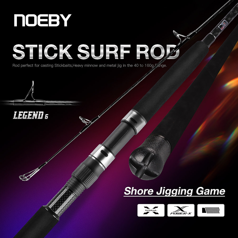 Noeby Spinning Fishing Rod Surfcasting 2.75m Shore Jigging Rod Canna Da Spinning 2 Sections Big Game Fishing Rods Olta