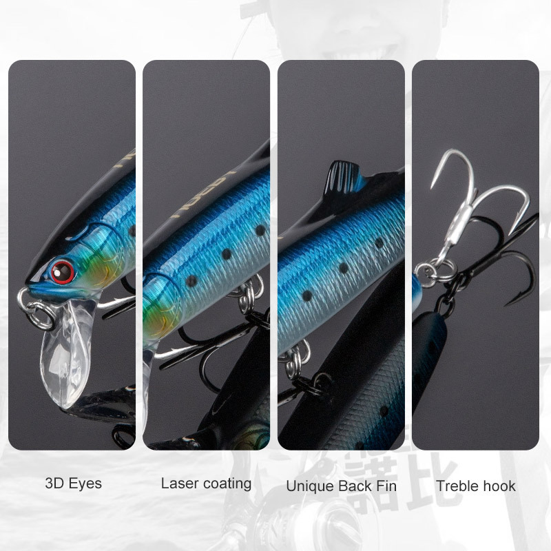 NOEBY Hard Plastic Boat Sea Fishing Minnow Fishing Bait 90mm 32g  hard lure Saltwater Trolling Minnow