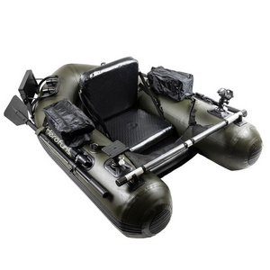 herofuns 170cm 1 person Inflatable Fishing Belly Boat Float Tube with Paddles Motor Engine 8cm Drop Stitch Belly Boats