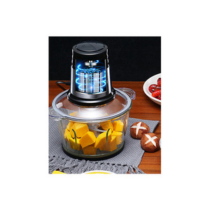 Kitchen Use 2.0L Blender High Efficiency High Power Meet Grinder Chopper Glass High Borosilicate Glass Bowl Food Grinder.